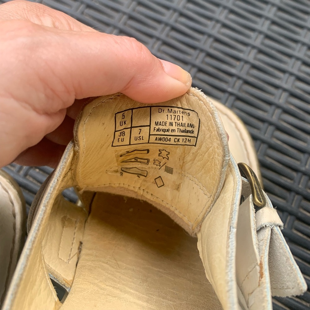 Dr. Martens Cream Suede Mules - Picture 3 of 5